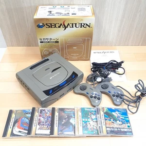 Sega Saturn Console in box 2 controllers &5 games Japan CIB SB1127 *US DUTY PAID - Picture 1 of 15