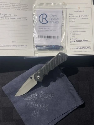 Cuchillo Chris Reeve Pequeño Inkosi Fibra de Carbono Punto de Caída Hoja S35VN Exclusivo  Foto 1 de 4