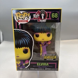 Funko Pop! Icons Elvira Mistress of the Dark 40 Years Elvira #68 Black Light EEE - Bild 1 von 6