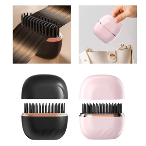 Hair Straightener Brush Multipurpose Travel Hair Straightener and Curler - Picture 1 of 16