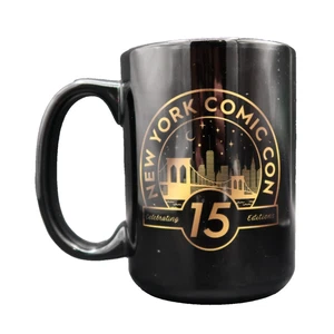 New York Comic Con 2020 Ceramic Coffee Mug Black Gold Online Exclusive Rare - Picture 1 of 4