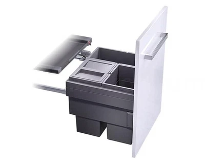 Hailo Abfallsammler 3608531 50cm Unterschrank Auszug Cargo Synchro 44 L dgrau - Bild 1 von 4