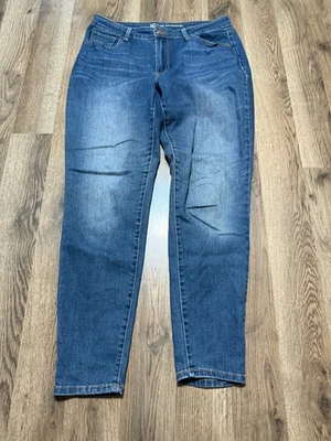 Jeans No Boundaries, Feminino Tamanho 13, Azul, Jeans, Skinny, Cintura Alta, Bolsos - Imagem 1 de 4