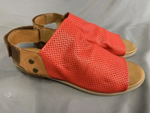 Spring Step Shoes Womens Size 8 39 Red Tan Sandals Rapture 2112 Leather Comfort - Picture 1 of 15