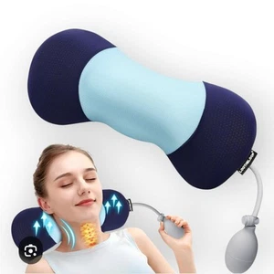 Loothloop Adjustable Inflatable Neck-Stretcher Pain Relief Foam Neck Pillow - Picture 1 of 13
