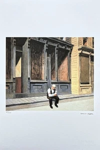EDWARD HOPPER - Sunday - signed, numbered edition 44/150, 38x57 cm - Picture 1 of 6