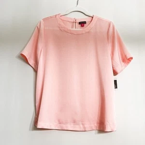 Blusa Vince Camuto Mangas Escote Redondo Talla S Color Melocotón Calce Cuadrado Relajado - Imagen 1 de 7