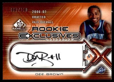 2006-07 SP Authentic Rookie Exclusives Dee Brown Auto /100 #RE-DE A1 - Image 1 of 2