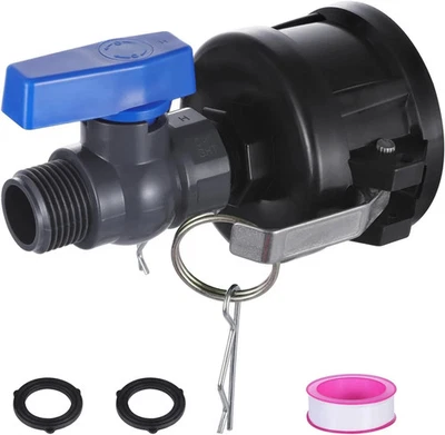 Adaptador de bolsa IBC 275 330 galones, accesorios, adaptador de drenaje de tanque para manguera de jardín, I Foto 1 de 4