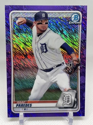 Isaac Paredes 2020 Bowman Chrome #BCP-224 Prospects Purple Shimmer RC - Astros - Image 1 of 2