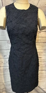 MK Michael Kors Seidenmischung Krepp Kleid Größe 10 schwarz - Bild 1 von 6