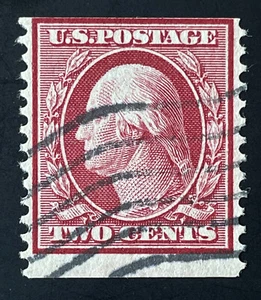 US Stamps; Scott #353 Genuine Coil 2c Washington Franklin Cancel NG $220 VF/XF - Picture 1 of 6