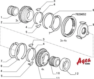 7629652 MANICOTTO SCORREVOLE CAMBIO 3 & 4 VELOCITA' EQUIVALENTE A ORIGINALE FIAT - Imagen 1 de 2