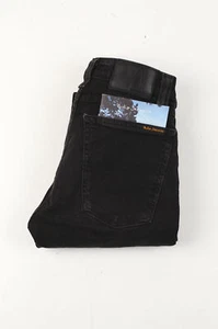 Pantalones de mezclilla para hombre 37470 Nudie ajustados usados negros talla 24/32 - Imagen 1 de 8
