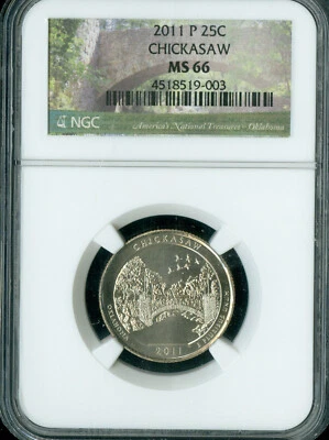 2011 P CHICKASAW QUARTER NGC MS66 PQ   . - Image 1 of 2