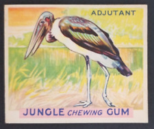 Adjutant Bird 1933 Animal Jungle Gum Card #11 (EX Minor Corner Wear)
