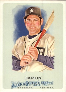 2010 Topps Allen and Ginter Baseball Card #197 Johnny Damon