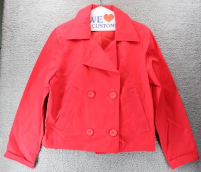 Abrigo chaquetón rojo doble botonadura de colección años 90 talla S Ellen Tracy para mujer Foto 1 de 4