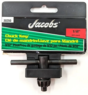 New! Jacobs® #30250 1/2-inch Chuck Key, 9/32” Pilot, Model KK - Image 1 of 4