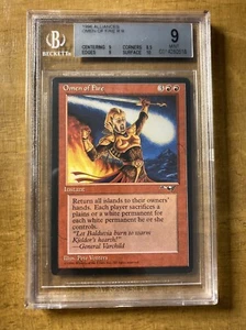 Magic The Gathering ✨OMEN OF FIRE✨ Alliances BGS 9 MINT RARE 1996 Reserve List - Picture 1 of 2