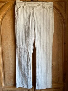 ausgefallene Gin Tonic Hose Gr. 38 weiß mit schwarzen Streifen - Bild 1 von 6