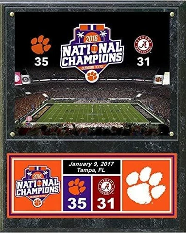 Clemson Tigers 2016 National Champions Wood Plaque (Size: 12" x 15") Cover