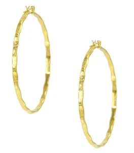 Pendientes de aro chapados en oro de 14k 2,5, 1,6, 1,3, 1 pulgada hechos en EE. UU. - Imagen 1 de 2