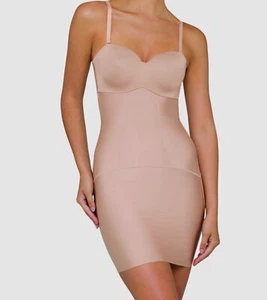 $160 Nancy Ganz Women's Beige Strapless Body Architect Underwire Shaper Slip 32D - Picture 1 of 3