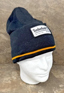Timberland Herren schwarz Strick Bündchen Patch Beanie Mütze Kappe Baum Logo Ski Winter Einheitsgröße - Bild 1 von 8