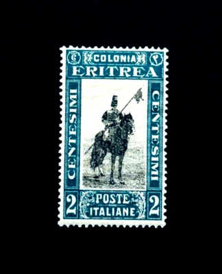 Марка Италии ЭРИТРЕЯ - 1930 2-я иллюстрированная серия Native Spearman Sn 119 MH r21 - Изображение 1 из 2