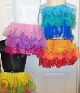 3 Layer Ruffled Chiffon Backskirt Contemporary Lyrical Latin Feel Over 100 n STK - Picture 1 of 20