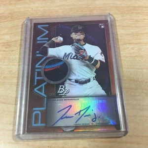2020 Bowman Platinum ISAN DIAZ 22/25 RC Rookie Card AUTO RELIC Patch Mint Rare - Picture 1 of 3