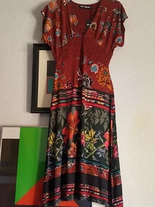 DESIGUAL NEW DRESS VESTIDO TALLA M TOP DRESS 38TUNICA LARGA ROJO MULTICOLOR - Imagen 1 de 12