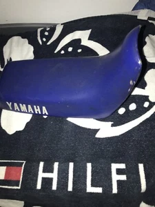 VINTAGE 70-80s Yamaha motorcycle seat Blue 15C309 Double Logos OEM - Picture 1 of 9