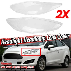 Headlamp Clear Lens Shell Cover For Ford Fiesta 2009-2012 Left Right light Cap - Picture 1 of 9