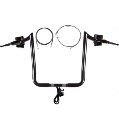 1 1/4" Negro 16" Prime Apes Manillar Kit 2016-2023 Harley Ultra, Limited con ABS Foto 1 de 4