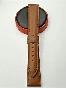 Wunderbar Uhrenarmband Original Leder Sattler mm18/14 Gold Matt - Bild 1 von 3