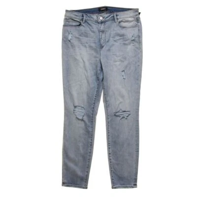 Pantalones de mezclilla ajustados desgastados rasgados para mujer DKNY NUEVOS TEDO Foto 1 de 2