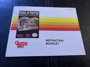 Wheel of Fortune Nintendo NES Manual Only Very Good Condition - Picture 1 of 2