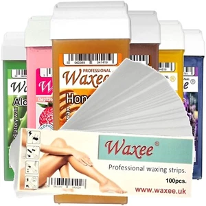100ml roll on wax cartridge roller wax refill 6pcs+100 waxing strips from WAXEE - Picture 1 of 27