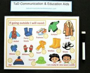GOING OUT CHART Ropa Aderezo - TDAH Autismo SEN Demencia SEN Alzheimer - Imagen 1 de 35