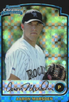 2003 Bowman Chrome Draft X-Fractors #58 Aaron Marsden/130 - NM-MT - Image 1 of 2