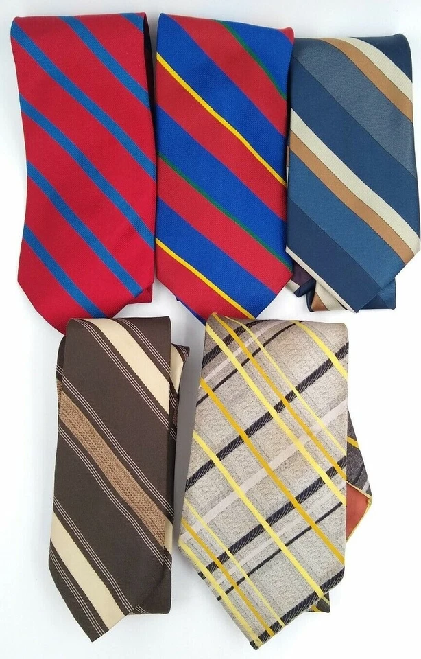 Lote de 5 Corbatas a Rayas Colección Ejecutiva Sears Harold Powell Foto 1 de 4
