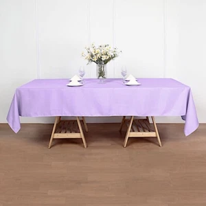 5 Lavender 60x102 RECTANGLE POLYESTER TABLECLOTHS Wedding Catering Decorations - Picture 1 of 8
