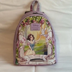 NWT Loungefly Disney Princess Backpack Snow White By Wishing Well Forest - Picture 1 of 7