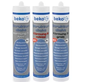 beko Structural Tight 310ml White Structured 1 2 3 Facade Acrylic Repair Plaster - Picture 1 of 15