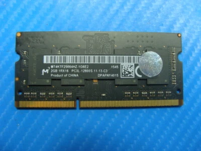 Apple A1278 Laptop Micron 2GB Memory PC3L-12800S-11-13-C3 MT4KTF25664HZ-1G6E2 #1 - Image 1 of 2