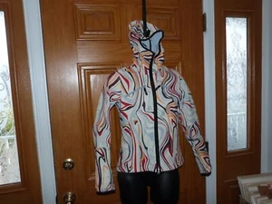 Chaqueta de lluvia de esquí Bogner fuego + hielo multicolor mármol remolino mujer 34 4 ligero - Imagen 1 de 12