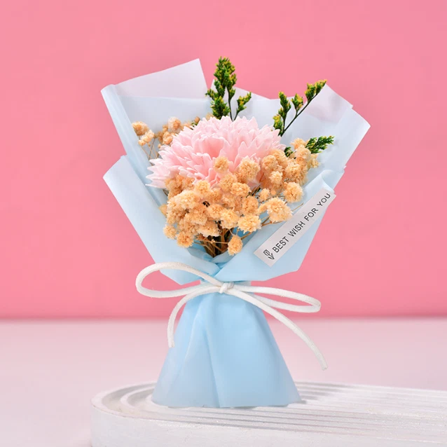 Мини навсегда букет, мини автомобиль букет, безмятежный мини навсегда букет, мини искусственный - Изображение 1 из 4