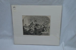WINSLOW HOMER THANKSGIVING DAY, DAS ABENDESSEN UND TANZ 1858 Harper's  - Bild 1 von 5